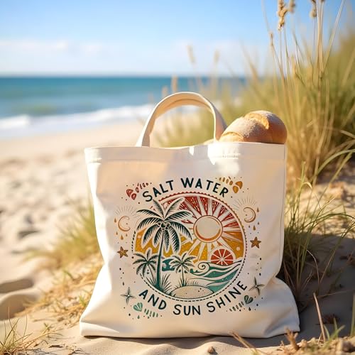 AgriFusion Tech Canvas Tote Bag for Women, Wide Comfortable Strap, Lightweight Eco-Friendly Beach & Shopping Tote