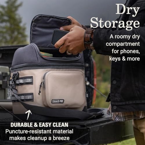 Coleman Pro 24-Can Premium Soft Cooler Lunchbox, Fully Insulated Lid & Body Stays Cold up to 35 Hours, Great for Camping, ...