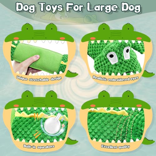 WOWBALA Interactive Squeaky Dog Chew Toy, Ideal Dog Toys for Small, Medium & Large Dogs, and Tug of War Lovers - Stuffed P...