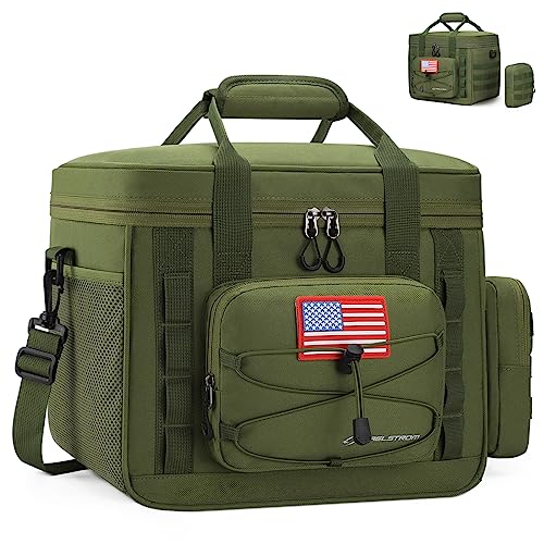 Maelstrom Tactical Lunch Box, Insulated Lunch Bag for Men, Large Leakproof Soft Cooler Bag with Detachable MOLLE Bags, Dur...