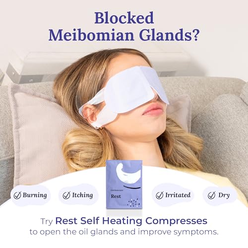 CorneaCare Rest: Self Heating Warm Compress for Dry Eyes | Heated Eye Mask for Fast Relief | Steam Mask for Stye Treatment...