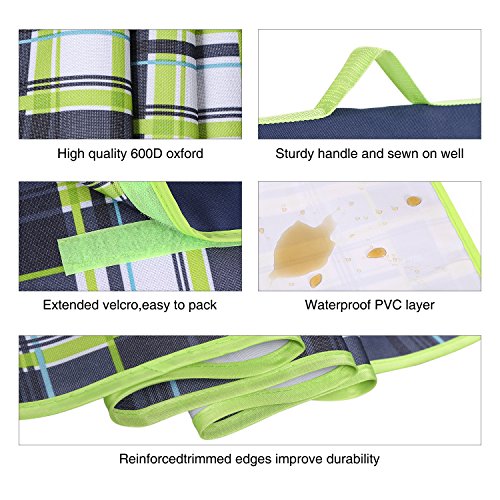 REDCAMP Extra Large Picnic Blanket Waterproof Sandproof, Durable Oxford Foldable Picnic Mat Outdoor Blanket for Lawn Park ...