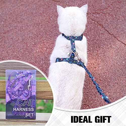 BEAUTYZOO Cat Harness and Leash Set Escape Proof for Walking, Kitten Soft Adjustable Vest Harnesses for Small Medium Large...