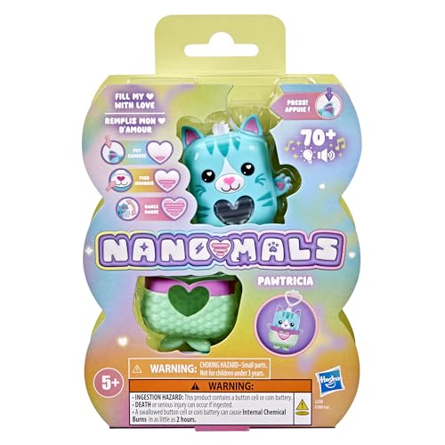 Nano-MALS Pawtricia The Blue Kitty, Electronic Pet Cat, 70+ Responses, Easter Basket Stuffers, Interactive Fidget Toys for...