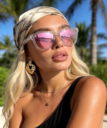 KALIYADI Womens-Sunglasses Polarized Sunglasses Womens: Retro Trendy Sun Glasses with UV400 Protection for Travel Driving
