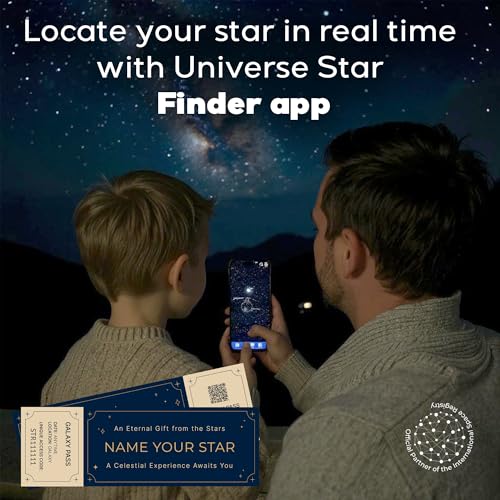 Name a Star Gift Box – Personalized Star Kit, Star Certificate, Galaxy Pass, 3D Greeting Card & Night Sky Poster – Unique ...