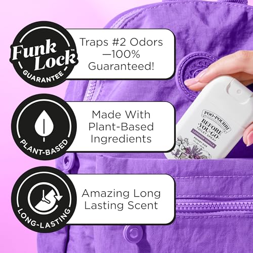 Poo-Pourri Before-You-Go Pocket Toilet Spray, Travel Essentials, Lavender Vanilla, 1 Fl Oz, Up to 50 Uses, On-The-Go Bathr...