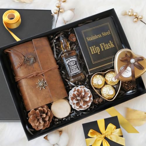 Black Gift Box Set (6 Sizes), Gift Boxes with Lids for Presents, Pre-Wrapped Boxes for Gifts, Sturdy Gift Wrap Box for Val...