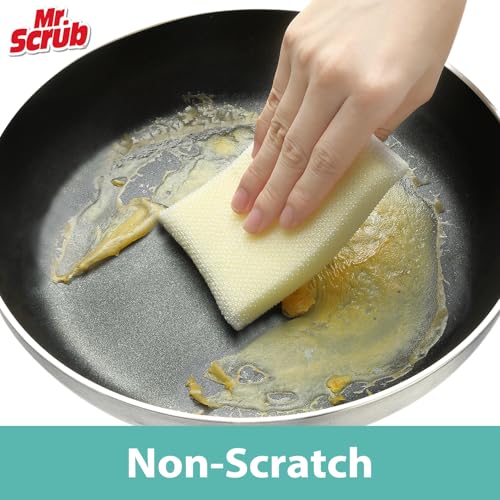 Sponges Kitchen Scrub Dish Sponge Scouring Pad, 6 Pads Cleaning Brush Dishwasher Soap Supplies, Dishwashing Dinnerware Tow...