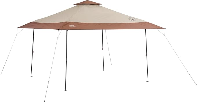 Coleman 13x13ft Instant Canopy Sun Shelter, Portable Shade Tent Sets Up in 3 Minutes, Vented Roof for Airflow & UPF 50+ Su...