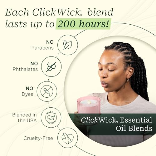 Lifelines Flameless Candle Aromatherapy Essential Oil Diffuser with 2 ClickWick Essential Oil Blends - Cordless & Waterles...