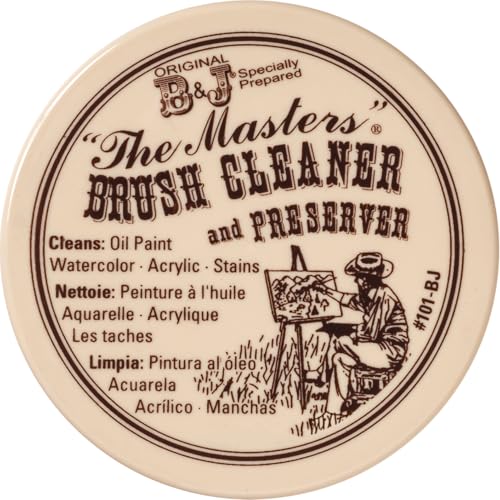 GENERAL'S The Masters Brush Cleaner and Preserver – Non-Toxic – Cleans & Restores Art Paint Brushes – Removes Acrylic, Oil...