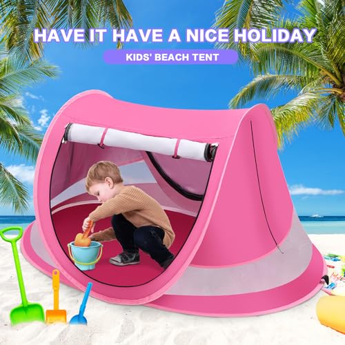 Baby Beach Tent, Pop Up Toddler Travel Bed for Boys or Girls, Sun Shade for Toddler Camping, Infant Portable Sun Shade, Su...
