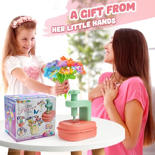 beefunni Flower Bouquet Craft Kit, Mothers Day Crafts for Kids Classroom, DIY Craft Toys for Kids Ages 4-8, Educational Fl...