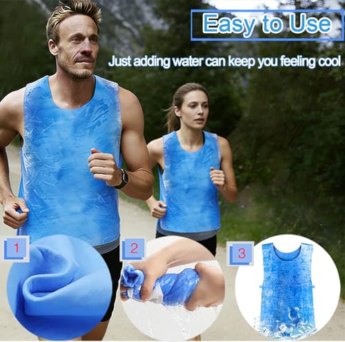 Cooling Vest for Men Women, Ice Vest Cooling Vest, Reusable Ice Pack Vest for Women, Adjustable Cold Coat Fabric Sport Coo...