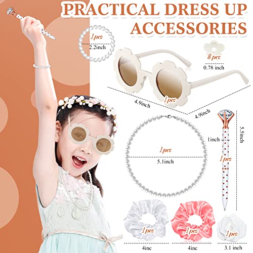 Yilloog 20 Pcs Flower Girl Proposal Gifts Box Set Water Bottle Tumbler Round Glasses Necklace Pearl Bracelet Will You Be M...