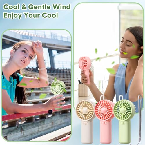 Rossesay 30 Pcs Mini Portable Fan Handheld Battery Operated Portable Small Personal Fans for Summer Travel Beach Indoor Ou...