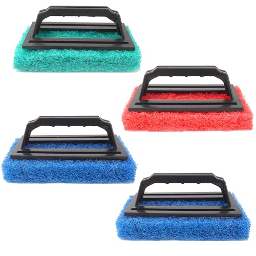 4 Pcs Screen Printing Scrub Pad, Screen Print Ink Scraper with Handle,Screen Print Remover, Screen Printing Accessories fo...