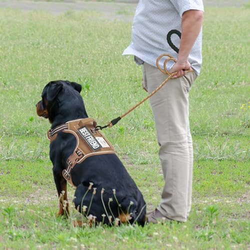 Beebiepet Heavy Duty Tactical Dog Harness for Large Dogs, No Pull Adjustable Pet Harness Reflective Service Training Easy ...