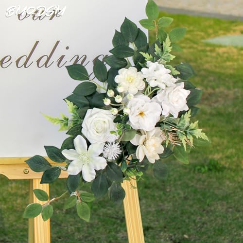 BMQDSM Pack of 2 Faux Flowers,Wedding Arch Flowers,Wisteria Hanging Flowers,Flower Garland Be Suited to Aisle Decorations ...