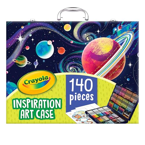 Crayola Inspiration Art Case Space Coloring Set (140pcs), Essential Easter Basket Stuffers, Art Kit for Kids, Crayons, Mar...