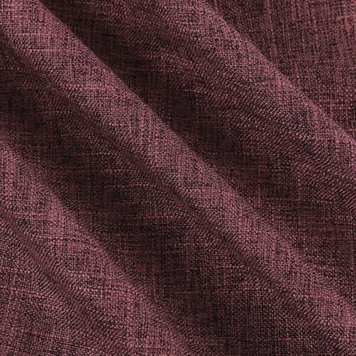MADIZZ Pack of 2 Decorative Faux Linen Throw Pillow Covers 20x20 Inch Burgundy Natural Soft Boho Farmhouse Couch Throw Pil...