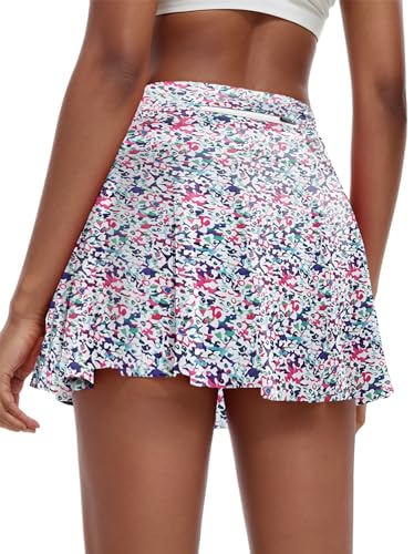 Oyamiki Athletic Skorts for Woman Trendy High Waisted Skirts Pleated Golf Tennis Skirt Flowy Skort with Pockets Chic Clothing