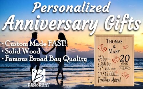 Personalized Anniversary Sign Custom Anniversary Wedding Gift by Year Name & Year for Husband Wife Couple Him Her Man Woma...