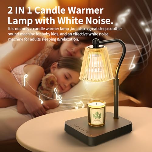 Fesmey Dimmable Candle Warmer Lamp with Timer, 2-in-1 Adjustable Candle Lamp Warmer Light Sound, Touch Control Lamp Candle...