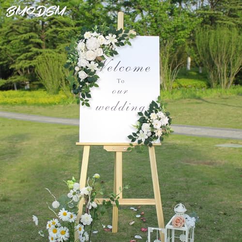 BMQDSM Pack of 2 Faux Flowers,Wedding Arch Flowers,Wisteria Hanging Flowers,Flower Garland Be Suited to Aisle Decorations ...