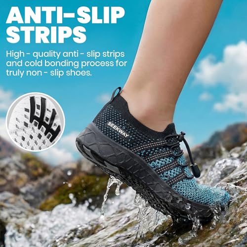 SEEKWAY Hiking Water Shoes for Kids and Toddler - Quick Dry Aqua Shoes and Barefoot for Surf Swim Beach Pool Kayak Sport A...