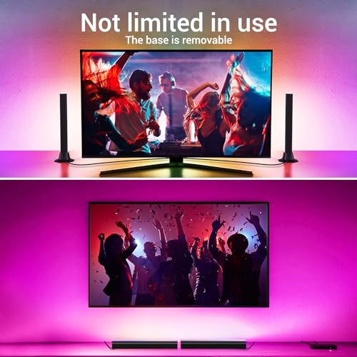 velted RGB Light Bar, Music Sync RGB IC LED Lights Bars, USB Powered Ambient Lighting, Remote Control Color Changing Gamin...