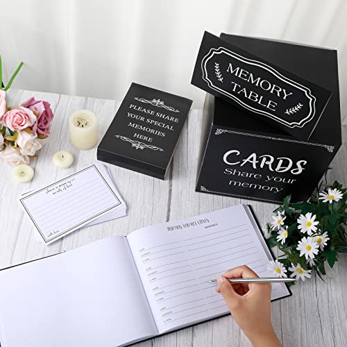 Yinder 54 Pcs Share a Memory Card Box for Celebration of Life Gift Ideas 50 Memorial Cards 2 Memory Signs 1 Silver Signatu...