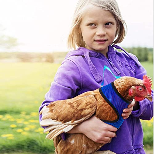 4 Pcs Adjustable Chicken Harness with Leash- 4 Styles Comfortable Hen Vest Breathable Mesh Training Harness and Leash for ...
