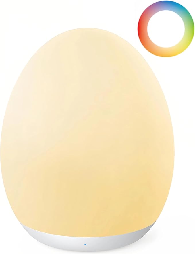 JolyWell Night Light for Kids, Baby Night Light with 7 Colors Changing Mode & Stepless Dimming, Nursery Night Light BPA Fr...