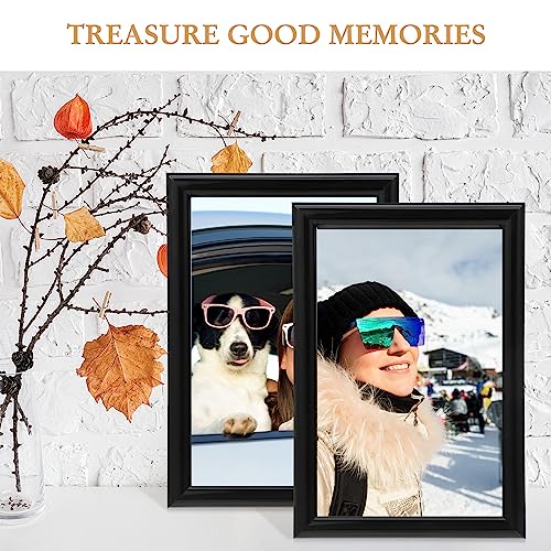 Redbaker 24 Pack 4'' x 6'' Black Picture Frames Bulk Photo Display Frames for Tabletop Home Office School Display Wedding ...