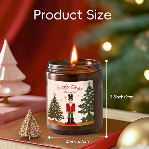 Christmas Scented Candle Gift Set for Women, 4 Pack 7 oz Soy Wax Candles for Home, Holiday & Birthday, Fall Fragrance of S...