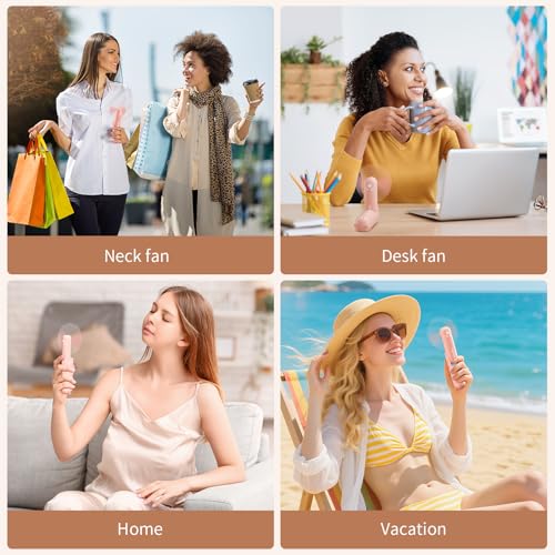 VigorLife Mini Handheld Fan,USB Rechargeable 3 IN 1 Personal Cooler Fans with Power Bank,LED Flashlight,Small Foldable Poc...