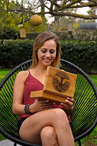 Tree of Life Keepsake Box - Wooden Keepsake Box with Hinged Lid - Engraved Design - Decorative Wooden Boxes with Lids - Wo...