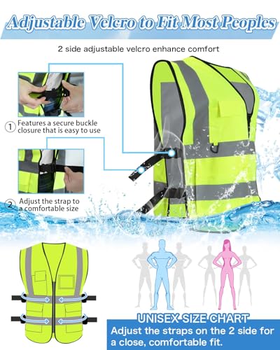 HJDHS Cooling Ice Vest with 24pcs Ice Pack - Cooling Vest with Adjustable Strap Cool Vest with Pockets