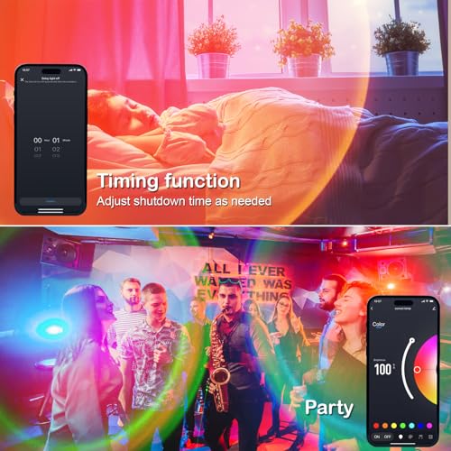 Sunset LED Lamp Projector, 21 Colors Changing App & Remote Control Mood lighting, Music Sync Ambiance Lighting, Sunset Lam...