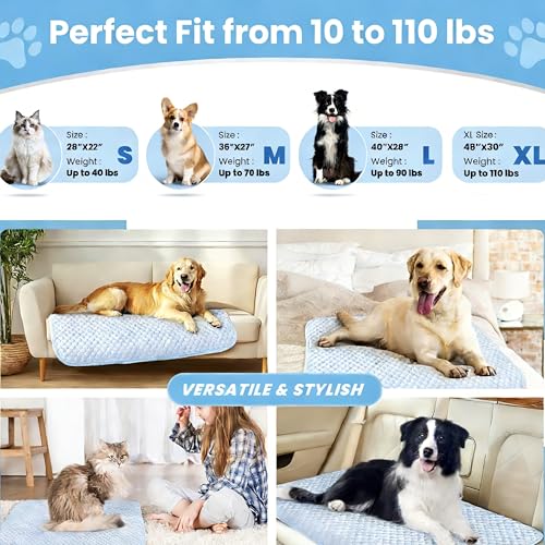 Mora Pets Dog Cooling Mat Instant Pet Cooling Pad for Dogs & Cats, Breathable Washable Summer Cool Mat Non-Slip Bottom Ind...
