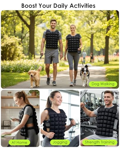 Water-Filled Weighted Vest for Women & Men, 0-23lb Adjustable Weight Vest for Walking, Running, Fitness & Strength Trainin...