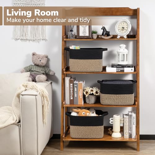 Goodpick Cube Storage Bins - Towel, Book, Cloth, Shoes, Closet Shelf Woven Baskets for Office, Baby Laundry, Toys, 13''x1...