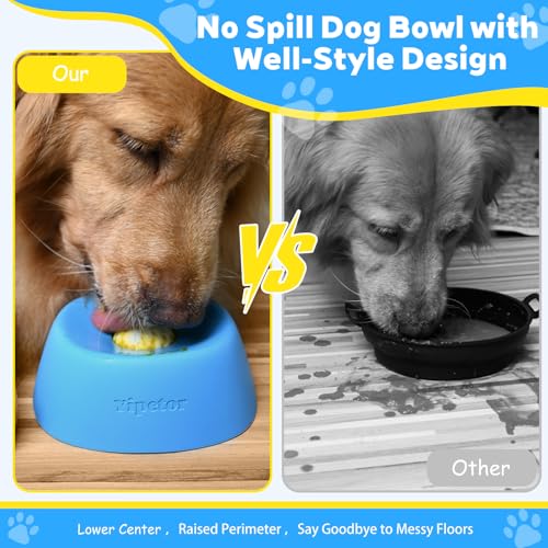 Yipetor Slow Feeder Dog Bowls for Liquid Treat, 【Entertained Ball-in】 Bone Broth Dog Lick Bowl, 3/4 Cup Yogurt Pup Lick To...