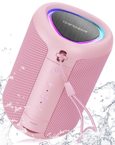 Portable Bluetooth Speaker Beach Essentials: Powerful Crystal Clear Sound/Dynamic Light/IPX5 Waterproof/All Day Playtime/W...