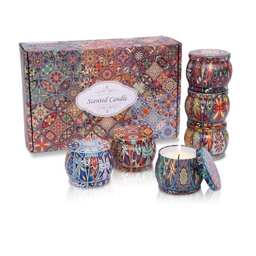 Topadorn 6 Pack Scented Candles Gift Set - Soy Wax Aromatherapy Candles for Home, Relaxation, Meditation, Yoga - Long Last...