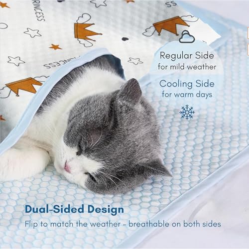 YOFANG Dog Cooling Mat 40”x28”,Double-Sided All-Season Pet Cooling Pad,Washable Non-Slip Cool Touch Bed for Large Medium S...