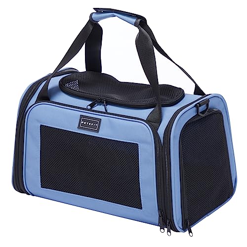 PETSFIT Pet Carrier, Dog Carrier Airline Approved, Collapsible Soft Sided TSA Approved Pet Carrier for Small and Medium Ca...