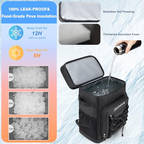 Jornova Insulated Cooler Backpack, 40L Leakproof Backpack with Double Compartments for Men & Women, Large Lunch Cooler for...